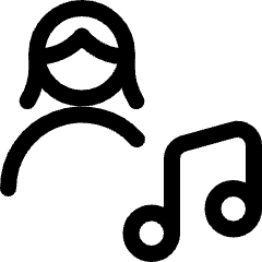 Single Woman Actions Music Icon from Ultimate Regular Set