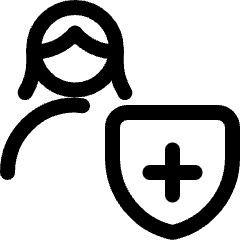 Single Woman Actions Shield Icon from Ultimate Regular Set