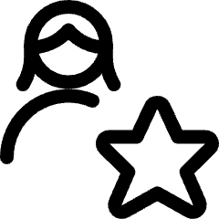 Single Woman Actions Star Icon from Ultimate Regular Set