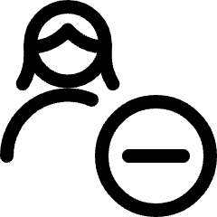 Single Woman Actions Subtract Icon from Ultimate Regular Set