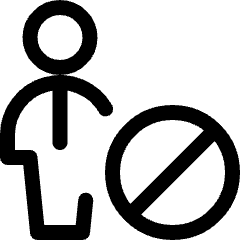 Single Man Actions Block Icon from Ultimate Regular Set