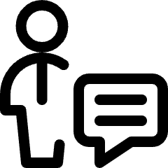 Single Man Actions Chat Icon from Ultimate Regular Set