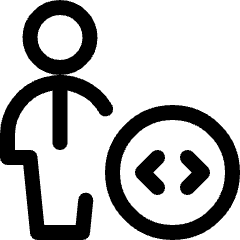 Single Man Actions Coding Icon from Ultimate Regular Set