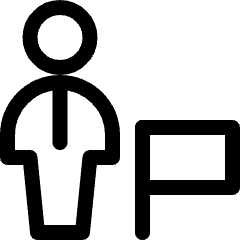 Single Man Actions Flag Icon from Ultimate Regular Set