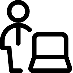 Single Man Actions Laptop Icon from Ultimate Regular Set