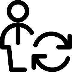 Single Man Actions Refresh Icon from Ultimate Regular Set