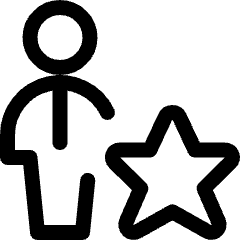 Single Man Actions Star Icon from Ultimate Regular Set