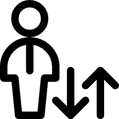 Single Man Actions Up Down Icon from Ultimate Regular Set