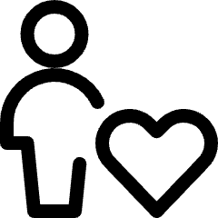 Single Neutral Actions Heart Icon from Ultimate Regular Set
