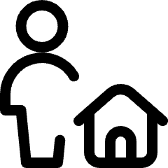 Single Neutral Actions Home Icon from Ultimate Regular Set