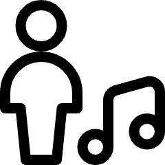 Single Neutral Actions Music Icon from Ultimate Regular Set