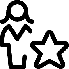 Single Woman Actions Star Icon from Ultimate Regular Set