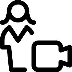 Single Woman Actions Video Icon from Ultimate Regular Set