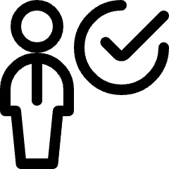 Single Man Check Icon from Ultimate Regular Set