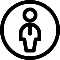 Single Man Circle Icon from Ultimate Regular Set