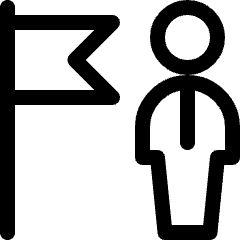 Single Man Flag 1 Icon from Ultimate Regular Set