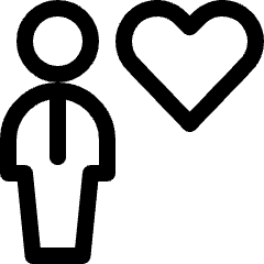 Single Man Heart Icon from Ultimate Regular Set