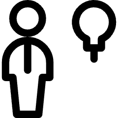 Single Man Idea Icon from Ultimate Regular Set