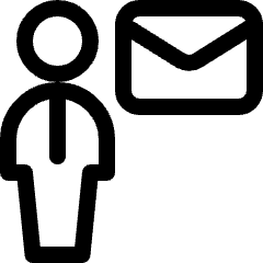 Single Man Mail Icon from Ultimate Regular Set