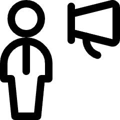 Single Man Megaphone Icon from Ultimate Regular Set