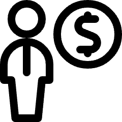 Single Man Money Icon from Ultimate Regular Set