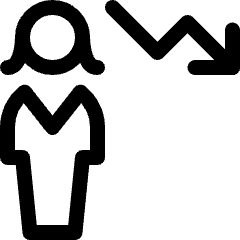 Single Woman Decrease Icon from Ultimate Regular Set