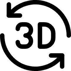 Modern Tv 3 D Sync Icon from Ultimate Regular Set