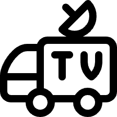 Modern Tv Channel Van Icon from Ultimate Regular Set