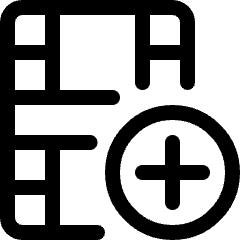 Video Edit Add Icon from Ultimate Regular Set