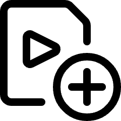 Video File Add Icon from Ultimate Regular Set