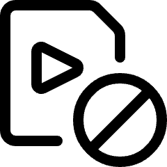 Video File Disable Icon from Ultimate Regular Set