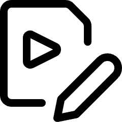 Video File Edit Icon from Ultimate Regular Set