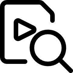 Video File Search Icon from Ultimate Regular Set