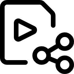 Video File Share Icon from Ultimate Regular Set