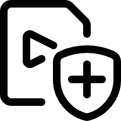 Video File Shield Icon from Ultimate Regular Set