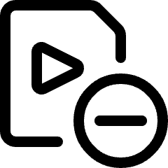 Video File Subtract Icon from Ultimate Regular Set