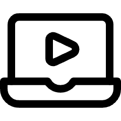 Video Player Laptop Icon from Ultimate Regular Set