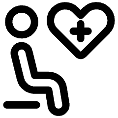 Disability Heart Plus Icon from Ultimate Regular Set