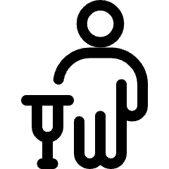 Disability Walking Aid Icon from Ultimate Regular Set
