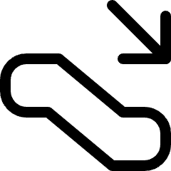 Escalator Descend Icon from Ultimate Regular Set