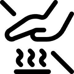 Safety Do Not Touch Fire Icon from Ultimate Regular Set