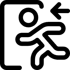 Safety Exit Door Left Icon from Ultimate Regular Set