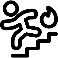 Safety Fire Exit Stairs Icon from Ultimate Regular Set