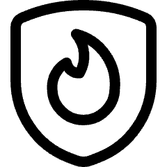 Safety Fire Shield Icon from Ultimate Regular Set