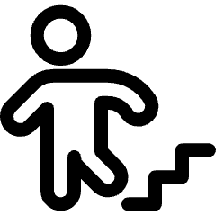 Stairs Person Ascend Icon from Ultimate Regular Set
