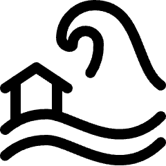 Natural Disaster Flood House Wave Icon from Ultimate Regular Set