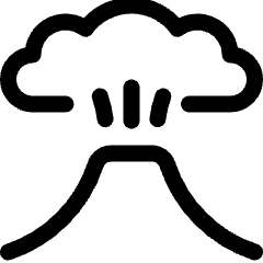 Natural Disaster Volcano Smoke Icon from Ultimate Regular Set