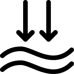 Natural Disaster Water Level Fall Icon from Ultimate Regular Set