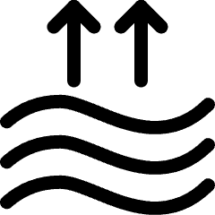 Natural Disaster Water Level Rise Icon from Ultimate Regular Set