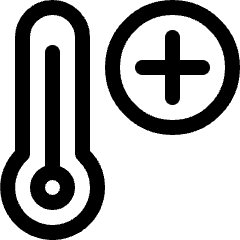 Temperature Thermometer Plus Icon from Ultimate Regular Set